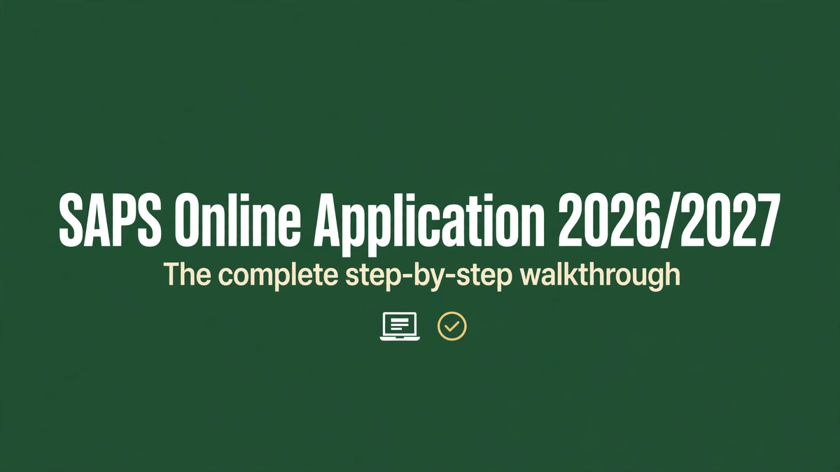 How to Apply for SAPS 2026/2027: Step-by-Step Guide